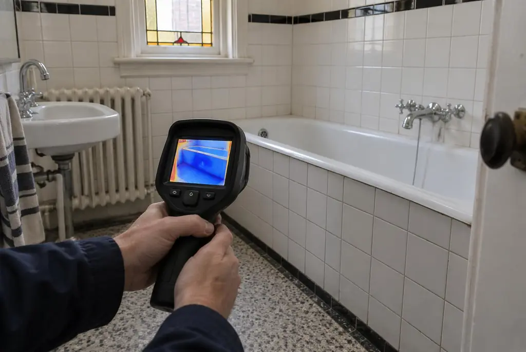 Lekdetectie Leiderdorp – onderzoek in een badkamer van een oudere woning